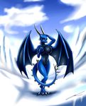  breasts claws dragon female horn invalid_tag metalfoxxx nude pose scalie smile wings 