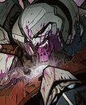  autobot blood blood_on_face blood_splatter blurry cannibalism damaged decepticon dying eating energon highres injury megatron murder no_humans optimus_prime red_eyes sharp_teeth signature spheen teeth transformers 