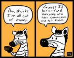  2014 ambiguous_gender comic equine mammal panels rusheloc speech_bubble zebra 