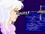  1girl animated animated_gif cry lighthouse nintendo smile snot wario_ware warioware white_hair 