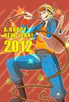  1boy 2012 blonde_hair boots cigar goggles jacket male male_focus new_year one_piece paulie rope solo water_7 