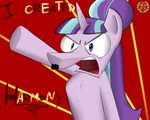  angry communism english_text equine female horse mammal my_little_pony politics pony solo symbol teeth text tongue 