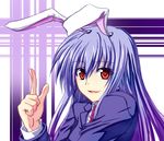  animal_ears bad_id bad_pixiv_id bunny_ears face gradient_hair long_hair multicolored_hair oukawa_yuu pointing red_eyes reisen_udongein_inaba smile solo touhou 