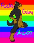  anthro balls canine dog doggieo doggieo_(character) eyes_closed humor male mammal nude sheath solo 