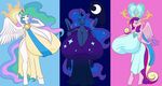 2015 anthro big_breasts breasts cleavage clothed clothing equine female friendship_is_magic horn huge_breasts hyper hyper_breasts mammal marauder6272 my_little_pony pervynamek02 princess_cadance_(mlp) princess_celestia_(mlp) princess_luna_(mlp) winged_unicorn wings 
