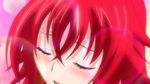  1girl animated animated_gif blush eyes_closed high_school_dxd long_hair moaning open_mouth red_hair rias_gremory solo 