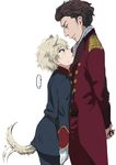  aldnoah.zero animal_ears blonde_hair brown_hair dog_ears dog_tail gloves kemonomimi_mode military military_uniform multiple_boys saazbaum silver_hair slaine_troyard tail tail_wagging tarakoutibiru uniform 