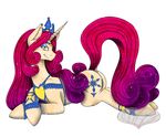  2015 clothing crystal_pony_(mlp) cutie_mark equine female friendship_is_magic fur hair horn horse jewelry long_hair looking_at_viewer mammal manestreamstudios multicolored_hair my_little_pony plain_background pony princess_amore_(idw) princess_amore_(mlp) smile solo tan_fur two_tone_hair unicorn white_background yellow_eyes 