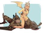  2015 albino anthro bat_wings big_wings blue_background blue_penis breasts brown_hair digital_media_(artwork) drake_wings drinking_urine duo erection feline female flat_belly flowing_hair freckles fur gargoyle hair happylittlecloud horn hybrid kaede_(happylittlecloud) klaue kneeling leogarg leopard long_ears long_hair lying male mammal masturbation membranous_wings nipples nude on_back penis pink_nipples pissing_in_mouth plain_background pussy red_eyes shaded simple_background size_difference small_wings smile urine watersports wavy_hair white_belly white_hair white_skin wing_claws wings 