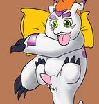  animal_genitalia anus bandai bed butt digimon erection feral genital_slit gomamon high-angle_shot machv99 male on_bed open_mouth penis pillow presenting presenting_hindquarters seal slit small_penis solo spread_legs spreading tapering_penis teeth tongue tongue_out 