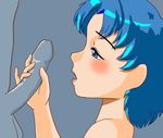  1girl animated animated_gif bishoujo_senshi_sailor_moon blue_eyes blue_hair blush cum cum_in_mouth cum_on_hair ejaculation facial fellatio mizuno_ami oral penis red_(h-sora) short_hair ugoira uncensored 