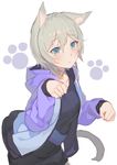  anastasia_(idolmaster) animal_ears bad_id bad_twitter_id blue_eyes blush cat_ears cat_tail idolmaster idolmaster_cinderella_girls izumi_sai kemonomimi_mode short_hair silver_hair solo tail 