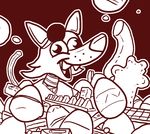  2015 animatronic canine chocolate crisis-omega derp easter egg eye_patch eyewear five_nights_at_freddy&#039;s fox foxy_(fnaf) holidays looking_at_viewer machine mammal mechanical open_mouth pirate plain_background robot smile 