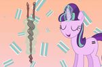  2015 animated equine female feral friendship_is_magic horn mammal masemj my_little_pony polearm solo staff starlight_glimmer_(mlp) unicorn weapon 