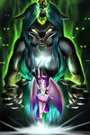  &lt;3 2015 absurd_res anthro anthrofied breasts changeling claws cleavage clothed clothing crystal dress duo elbow_gloves equine fangs female friendship_is_magic gem gloves glowing glowing_eyes green_eyes hair hi_res horn invalid_tag mammal multicolored_hair my_little_pony mykegreywolf necklace polearm princess_cadance_(mlp) purple_eyes queen_chrysalis_(mlp) sailor_moon scepter sceptre sharp_teeth size_difference slit_pupils staff teeth weapon winged_unicorn wings 