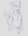  allie anthro cat clothed clothing coralblue feline hair mammal penis plain_background sketch solo undressing 