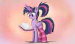  2015 book clothing cutie_mark equine female friendship_is_magic glowing hair horn levitation magic mammal multicolored_hair my_little_pony ncmares ponytail purple_eyes purple_hair socks solo sparkles sweat twilight_sparkle_(mlp) winged_unicorn wings 