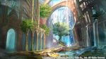  cityscape fantasy melonsoda_(shinryoku) no_humans scenery shinkai_no_valkyrie tree 