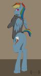  2015 akanisen anthro anthrofied butt clothed clothing cutie_mark equine female friendship_is_magic fur hair half-dressed horse jewelry long_hair looking_at_viewer mammal my_little_pony pegasus piercing pony rainbow_dash_(mlp) scar smile wings 