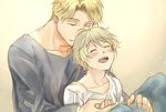  aldnoah.zero blonde_hair blush cruhteo kisato multiple_boys silver_hair slaine_troyard younger 