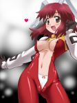  awa fight_ippatsu!_juuden-chan!! nipples panties plug_cryostat red_eyes red_hair underwear 