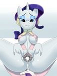  after_sex anthro anthrofied anus blue_eyes breasts clothing cum cum_in_pussy cum_inside cum_leaking equine female friendship_is_magic hair horn looking_at_viewer mammal my_little_pony nipples purple_hair pussy rarity_(mlp) skyline19 smile solo spread_legs spreading unicorn 