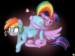  &lt;3 2015 blush captainpudgemuffin cute equine female feral friendship_is_magic horn hug mammal my_little_pony pegasus rainbow_dash_(mlp) twilight_sparkle_(mlp) winged_unicorn wings 