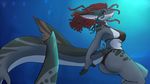  5_fingers big_breasts big_butt breasts butt clothing female firetally fish hair invalid_tag long_tail marine piercing post shark swimsuit 