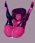  1girl afro ahegao cum cum_in_pussy dark_skin garnet_(steven_universe) legs_up pussy randomboobguy solo spread_legs steven_universe thighhighs third_eye tongue tongue_out uncensored underboob 