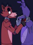  binturongboy bonnie_(fnaf) canine eye_patch eyewear five_nights_at_freddy&#039;s fox foxy_(fnaf) hook lagomorph male mammal rabbit 