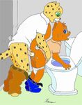  balls cheetah duo feline male male/male mammal mike_sherman penis toilet young 