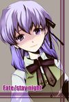  bad_id bad_pixiv_id fate/stay_night fate_(series) highres homurahara_academy_uniform matou_sakura pokkuri purple_eyes purple_hair school_uniform solo tears 