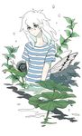  bad_id bad_pixiv_id bakura_ryou male_focus shirt solo striped striped_shirt white_hair yuu-gi-ou yuu-gi-ou_duel_monsters 