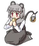  amano_koori animal_ears animated animated_gif basket blinking blush cheese eating flat_chest food kneeling lowres mouse mouse_ears mouse_tail nazrin open_mouth red_eyes shoes short_hair silver_hair simple_background skirt solo tail touhou 
