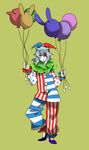  1boy bakura_ryou balloon clown male_focus solo white_hair yuu-gi-ou yuu-gi-ou_duel_monsters 