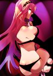  barefoot bra butt_crack dancing elbow_gloves feet gloves highres kondoru lingerie long_hair megurine_luka panties pink_hair pole pole_dancing purple_eyes solo stripper stripper_pole thighhighs thong underwear underwear_only vocaloid 