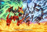  battle claws energy epic extra_eyes fighting_stance galaxy grand_zamboa izuka_daisuke mecha multiple_arms no_humans official_art sharp_teeth shoulder_pads space spikes spiral_power teeth tengen_toppa_gurren-lagann_(mecha) tengen_toppa_gurren_lagann universe 