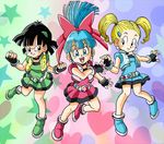  3girls akira_toriyama akiratoriyama blossom bra_(dragon_ball) bubble buttercup character_request dragon_ball dragon_ball_gt dragon_quest female girl hyper_blossom marron multiple_girls pan_(dragon_ball) powered_buttercup powerpuff powerpuff_girls powerpuff_girls_z rolling_bubbles toriyama_akira_(style) 