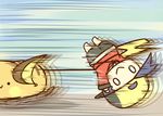  :&gt; :3 backwards_hat baseball_cap cafe_(chuu_no_ouchi) chibi gen_1_pokemon gold_(pokemon) hat motion_blur pokemon pokemon_(creature) pokemon_(game) raichu smile 