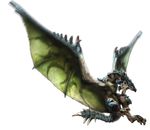  ambiguous_gender azure_rathalos monster_hunter official_art rathalos solo video_games wings 