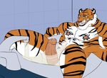  abs anthro barefoot bath bathroom bathtub biceps big_muscles black_fur dripping erection fangs feline fur looking_away lying male mammal manly markings marsel-defender muscles nipples nude on_back orange_fur partially_submerged pecs penis precum relaxing ripped smile solo stripes teeth thick_penis tiger tiles toned tongue tongue_out vein veiny_penis water wet white_fur 