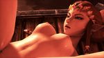  3d animated animated_gif bare_shoulders bouncing_breasts breasts brown_hair long_hair lowres missionary navel nintendo nipples nude pointy_ears princess_zelda rexxcraft sex source_filmmaker spread_legs the_legend_of_zelda 