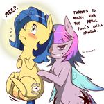  2015 areola big_breasts breasts cold-blooded-twilight earth_pony english_text equine erect_nipples fan_character female feral friendship_is_magic horn horse mammal milky_way_(character) my_little_pony nipples pony teats text twilight_sparkle_(mlp) winged_unicorn wings 
