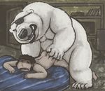  bear dakota-bear human male male/male mammal polar_bear 