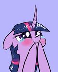  2015 blush equine female feral friendship_is_magic horn mammal my_little_pony smile solo tears twilight_sparkle_(mlp) underpable unicorn 