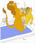  anal anus balls cub feline lion male male/male mammal mike_sherman penis sex young 