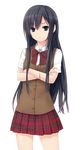  1girl artist_request black_hair blue_eyes coffee-kizoku female free_friends_2 highres long_hair looking_at_viewer official_art shinozaki_sumire straight_hair 