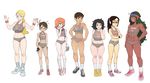  abs bad_id bad_tumblr_id bags_under_eyes black_hair blonde_hair blue_eyes blue_hair breasts brown_hair camera character_name colo_(nagrolaz) contrapposto crossed_arms dark_skin eyebrows fingerless_gloves flat_chest full_body glasses gloves goggles goggles_around_neck green_eyes green_hair grin groin group_picture hair_over_one_eye half-closed_eyes hand_on_hip hands_on_hips headband height_chart height_difference hip_bones kneehighs large_breasts long_hair midriff muffin_top multiple_girls muscle muscular_female navel orange_hair original petite plump ponytail semi-rimless_eyewear shoes short_hair short_shorts shorts simple_background size_difference small_breasts smile sneakers socks sports_bra standing susan_(colo) thick_eyebrows tomboy toned under-rim_eyewear very_dark_skin wan_(colo) white_background wristband yellow_eyes 