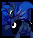  2015 absurd_res anus blue_eyes butt cutie_mark equine female feral friendship_is_magic hair hi_res horn kloudmutt long_hair looking_at_viewer mammal my_little_pony open_mouth princess_luna_(mlp) pussy solo teats winged_unicorn wings 