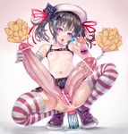  1girl anal anal_object_insertion artist_request bar_censor bare_shoulders beads beret blush bottle breasts cat_hair_ornament censored character_request chikokuma colored_eyelashes cum elbow_glove erection extra_penises full_body futanari glove gradient gradient_background hair_ornament hair_ribbon hairpin hat heart heart-shaped_pupils hymen navel nipples no_bra no_panties object_insertion open_mouth penis precum prolapse purple_eyes pussy ribbon shirt_lift short_twintails single_glove skirt skirt_lift small_breasts spread_legs spread_pussy squatting striped striped_legwear sweat symbol-shaped_pupils thighhighs twintails urethral_beads urethral_insertion veins veiny_penis white_gloves 